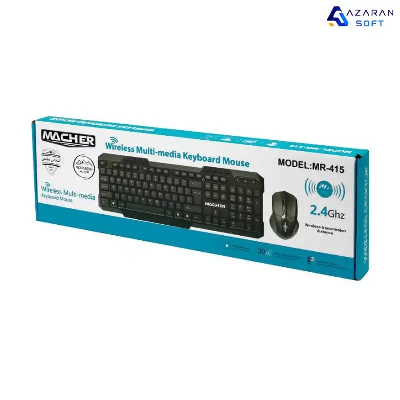 ماوس و کیبورد بی‌سیم مچر MR-415