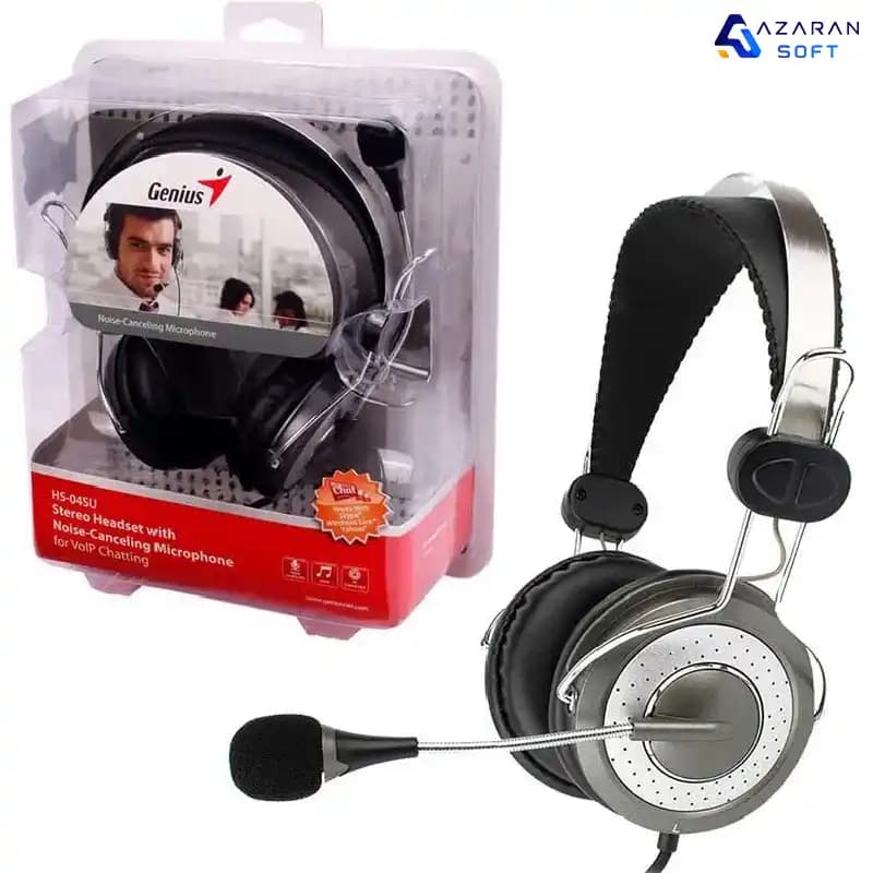 هدفون سیمی جنیوس مدل HS-04SU  میکروفون دار
